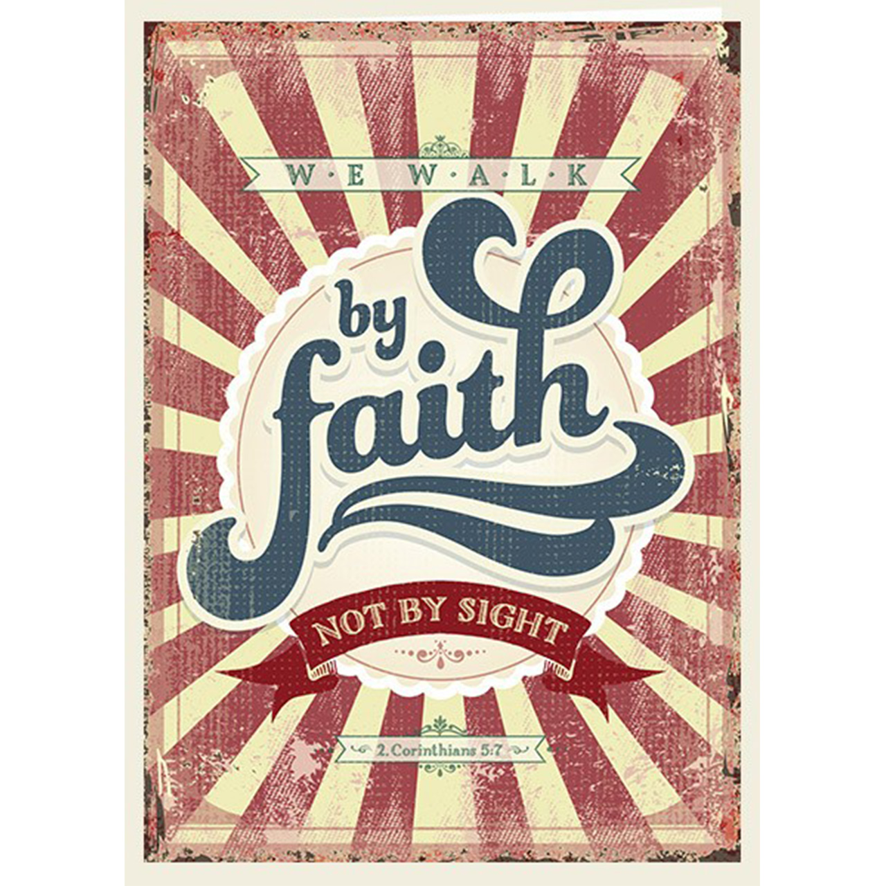 Doppelkarte Vintage - We walk by faith (Postkarten)